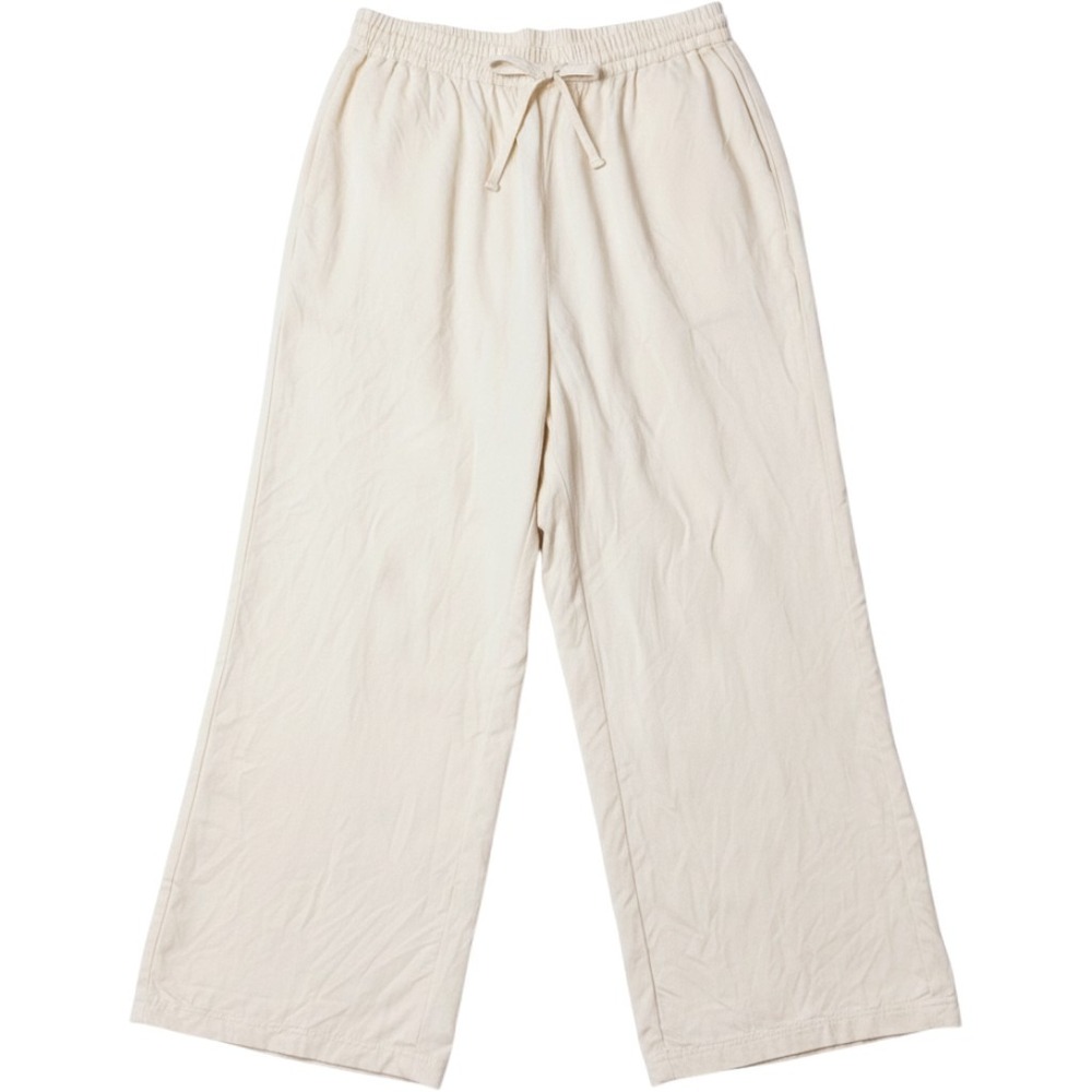 Tommy Bahama Womens 100% Silk Wide Leg Pants Ivory Elastic Drawstring Size M